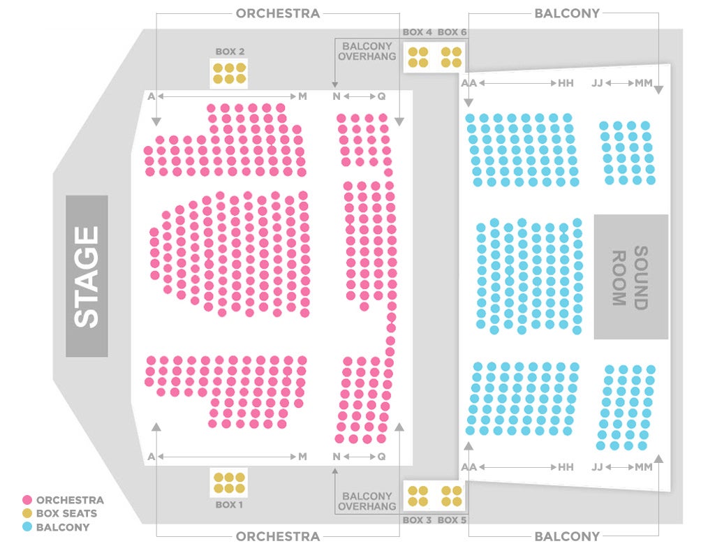 Brady Theater Seating Chart With Seat Numbers